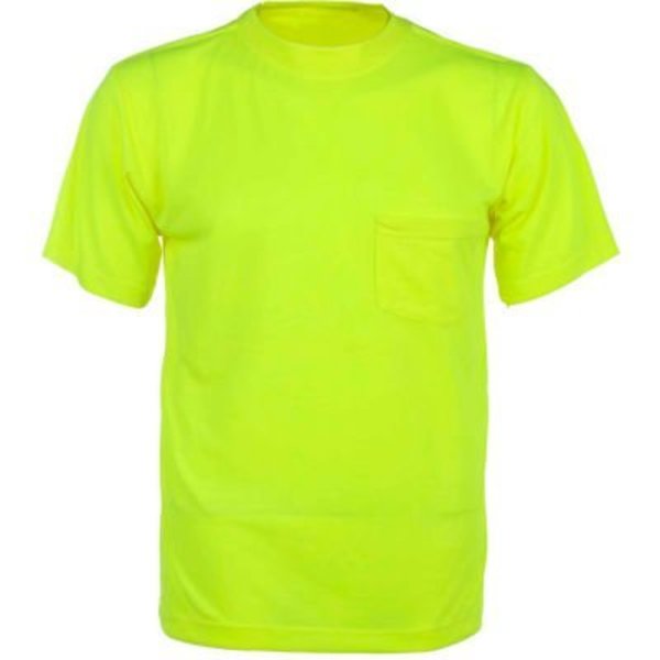 Gss Safety GSS Safety 5501 Moisture Wicking Short Sleeve Safety T-Shirt with Chest Pocket - Lime, 3XL 5501-3XL